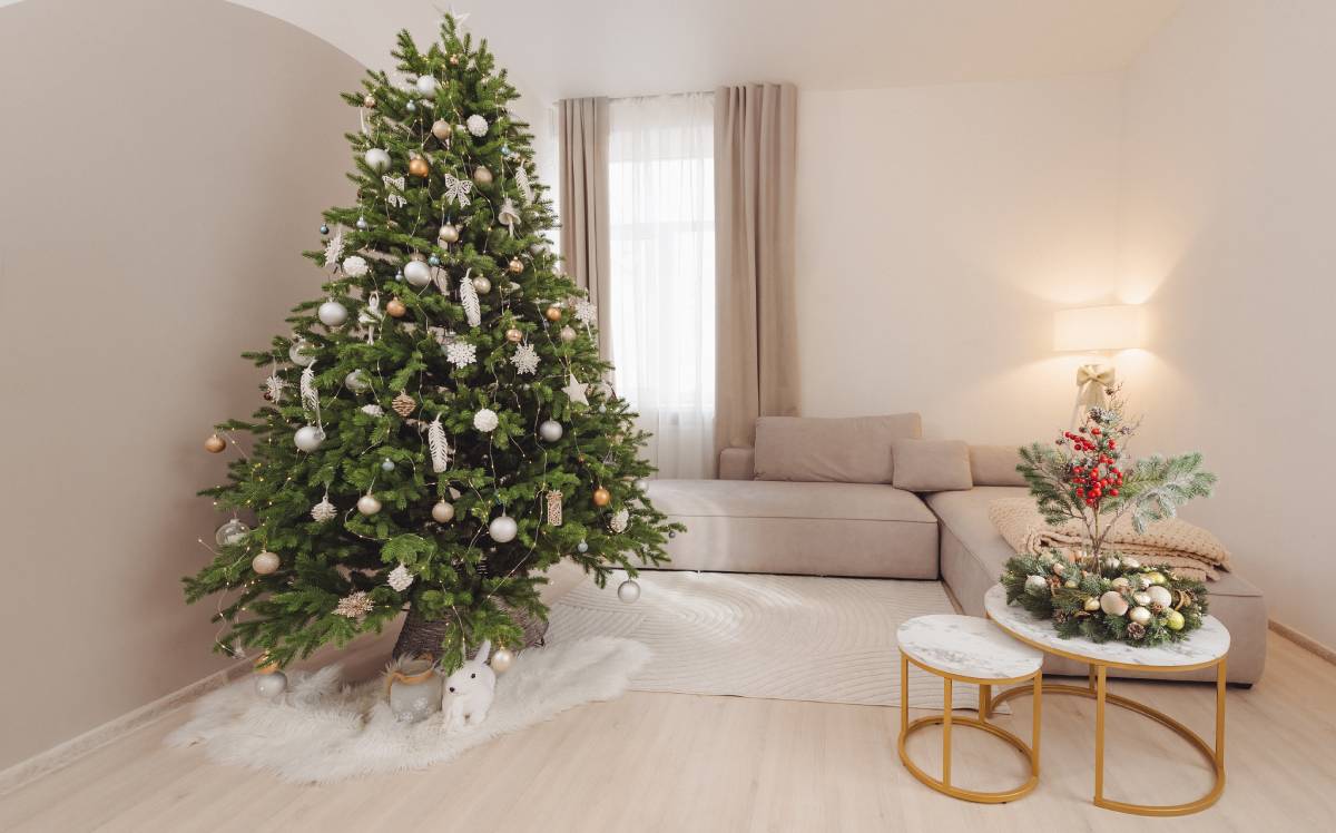 Decoración navideña minimalista