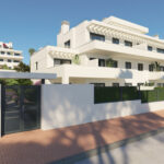 Entrada y fachada de la urbanización Célere Nayra en Mijas