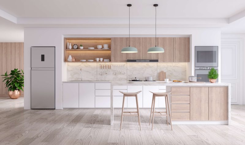 cocina rectangular moderna