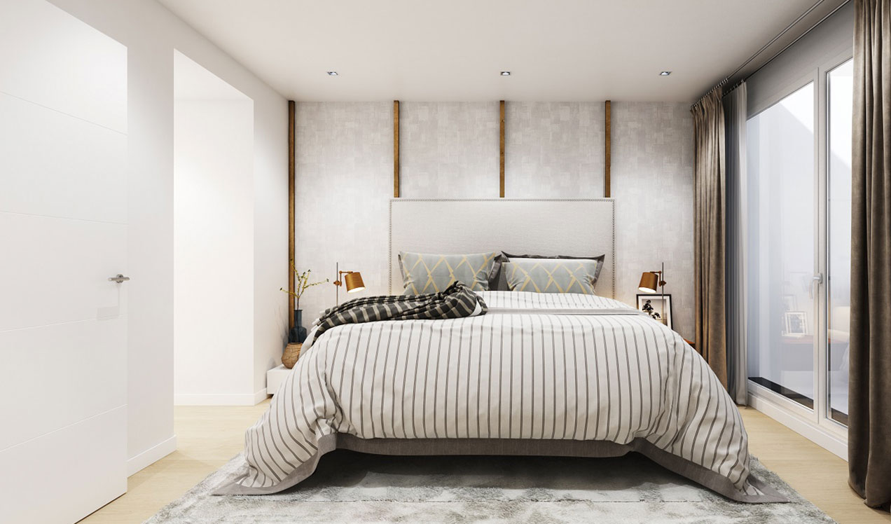 Obra nueva en Barcelona | Célere Finestrelles dormitorio suite