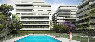 Obra en Esplugues de Llobregat. Célere Finestrelles II