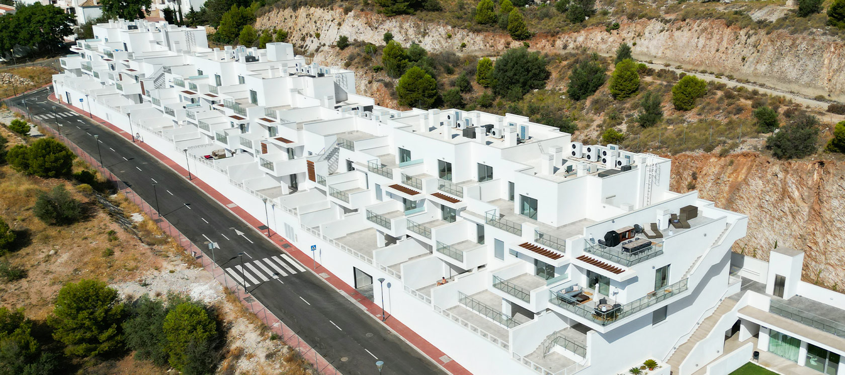 Obra en Benalmádena, Málaga. Célere Blossom